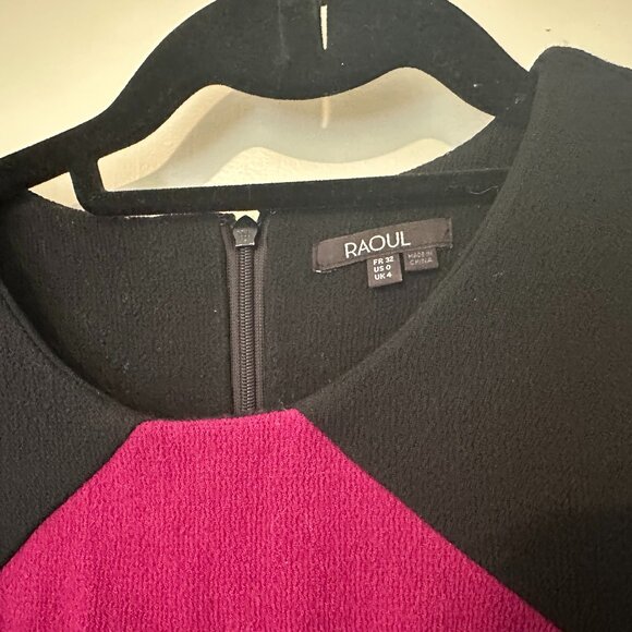 Raoul two-tone fitted shift dress - size 0 - Picture 4 of 4